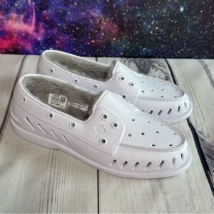 NEW! Sperry Top-Sider A/O Float Casual Boat Shoes Faux Fur STS87512 Women Sz 10